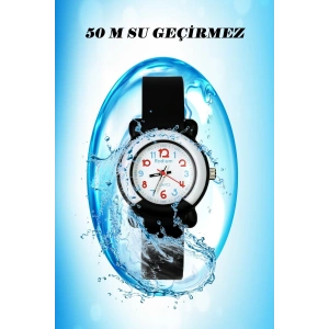 Rodium Çocuk Kol Saati Su Geçirmez Analaog Siyah-1 (8846) (Siyah)