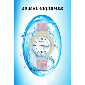 Rodium Çocuk Kol Saati Su Geçirmez Analaog Pembe-Beyaz (2220)