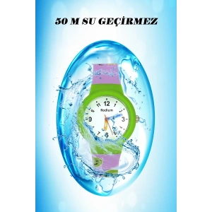 Rodium Çocuk Kol Saati Su Geçirmez Analaog Yeşil-Lila (2220)