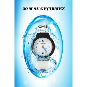 Rodium Çocuk Kol Saati Su Geçirmez Analaog Siyah-Beyaz (2220)