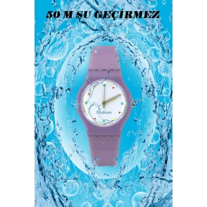 Rodium Çocuk Kol Saati Su Geçirmez Analaog Lila-1 (2219) (Lila)