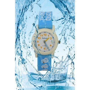 Rodium Çocuk Kol Saati Su Geçirmez Analaog Mavi-Krem (2208)