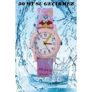 Rodium Çocuk Kol Saati Su Geçirmez Analaog Lila-Pembe (2212)