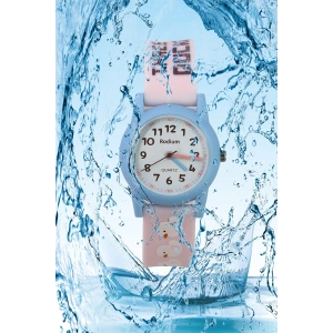 Rodium Çocuk Kol Saati Su Geçirmez Analaog Pembe-Mavi (2208)