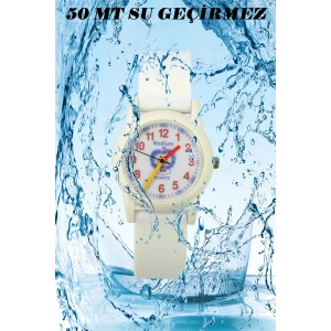 Rodium Çocuk Kol Saati Su Geçirmez Analaog Beyaz (2211)