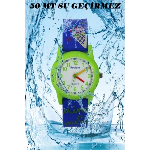 Rodium Çocuk Kol Saati Su Geçirmez Analaog Lacivert-Yeşil (2212)