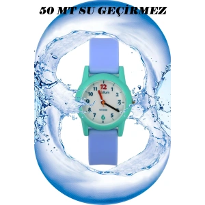 Rodium Çocuk Kol Saati Su Geçirmez Analaog Mavi-Yeşil (2213)