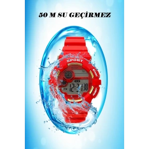 Rodium Çocuk Kol Saati Su Geçirmez 15203 Kırmızı