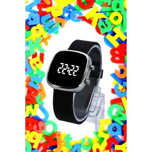 Rodium Çocuk Kol Saati Led Kol Saati Silikon Kordonlu Gümüş (10 Yaş Ve Üzeri)