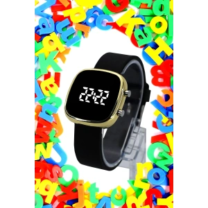 Rodium Çocuk Kol Saati Led Kol Saati Silikon Kordonlu Gold (10 Yaş Ve Üzeri)