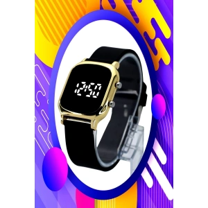 Rodium Çocuk Kol Saati Silikon Kordonlu Led Kol Saati Gold (9 Yaş Ve Üzeri) (1859)