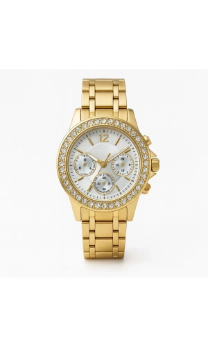 kadın metal saat taşlı