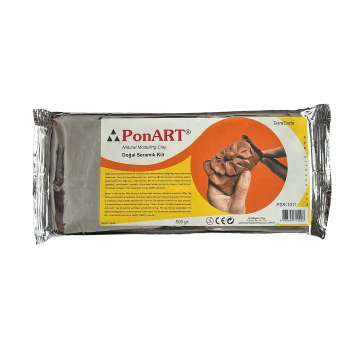 Ponart Seramik Kil 500gr Terracotta#