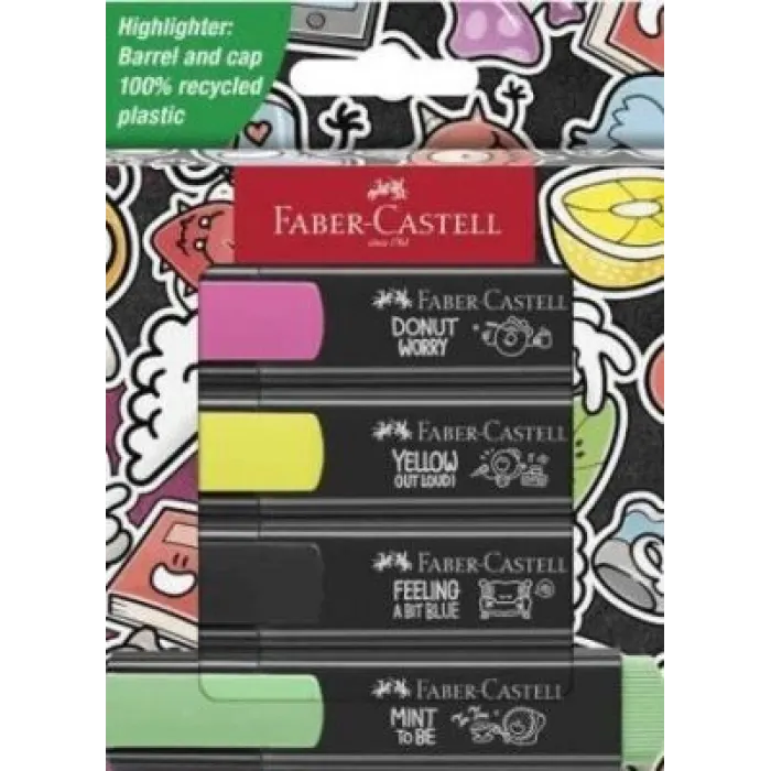 Faber-Castell 254690 Fosforlu Kalem Graffiti 4Lü
