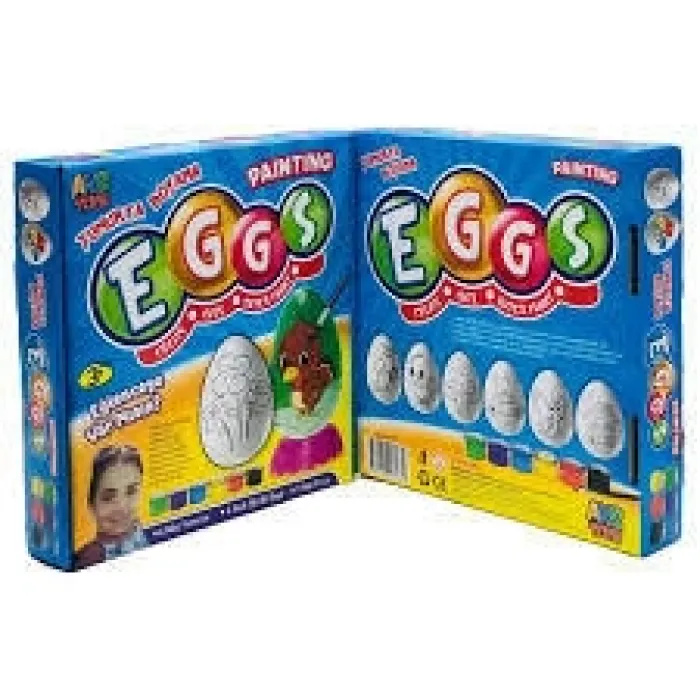 Yumurta Boyama Seti 6lı Akrilik Boya ve Fırçalı