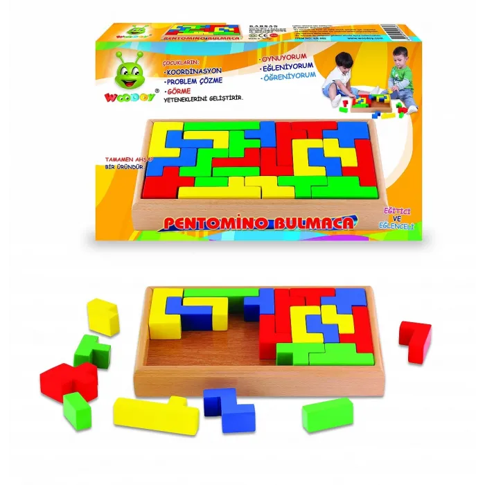 AHŞAP PENTAMİNO BULMACA OYUNU
