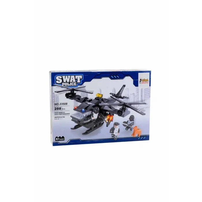 SWAT POLİS HELİKOPTER LEGO SET BRICKS 288 PRÇ  0131-23508