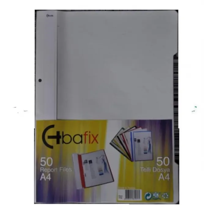 Bafix Telli Dosya Plastik XL Gri A4