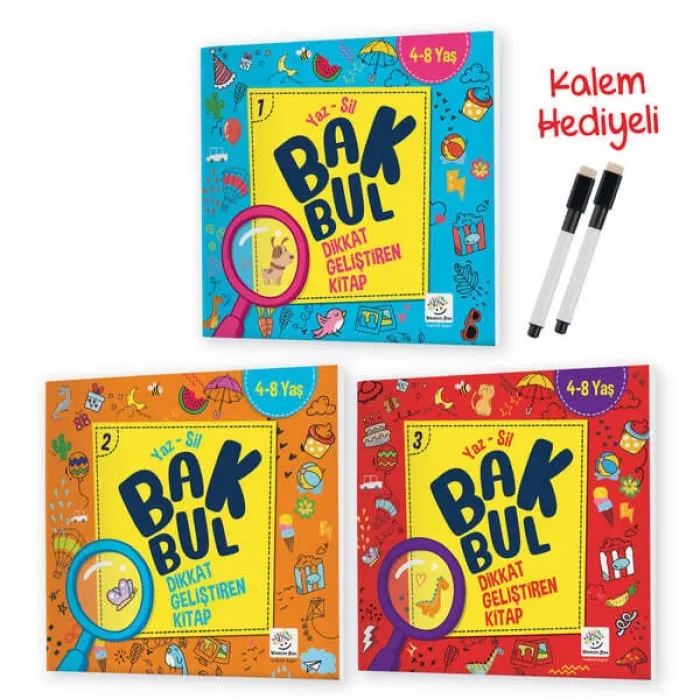 Bak Bul - Gizli Nesneler Seti YAZ-SİL Kitaplar