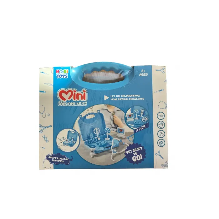 Çantalı Mini Doktor Seti -Mavi HB-16166