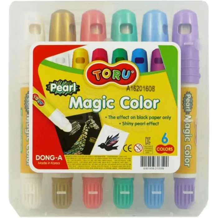 Dong-a Toru Pearl Magic Color Sihirli Metalik Jel Mum Boya 6 Renk