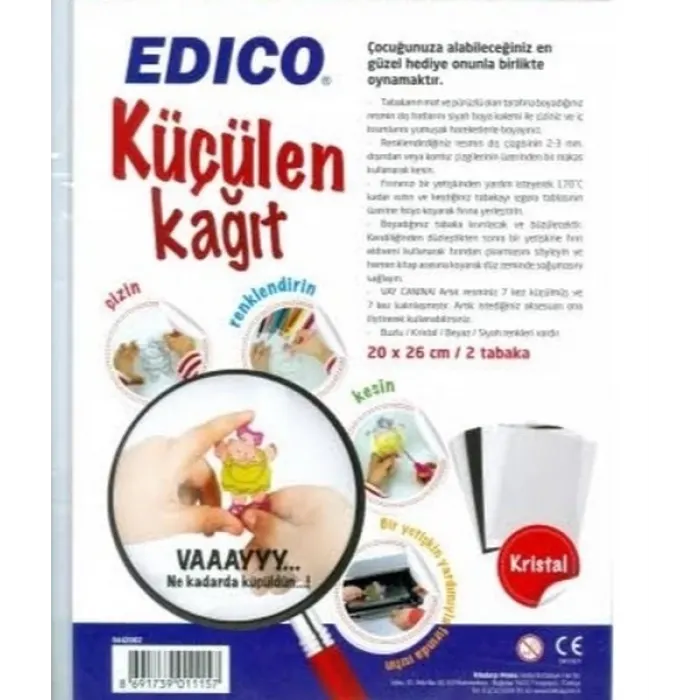 Edico Küçülen Kağıt 2li Paket Kristal