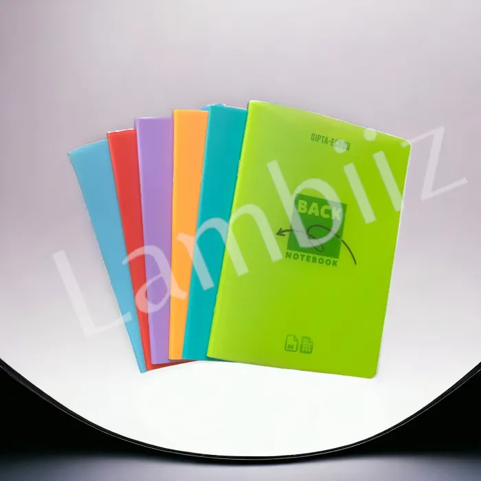 Gıpta Back Tel Dikiş Plastik Kapak Defter A5 80 YP  KARELİ
