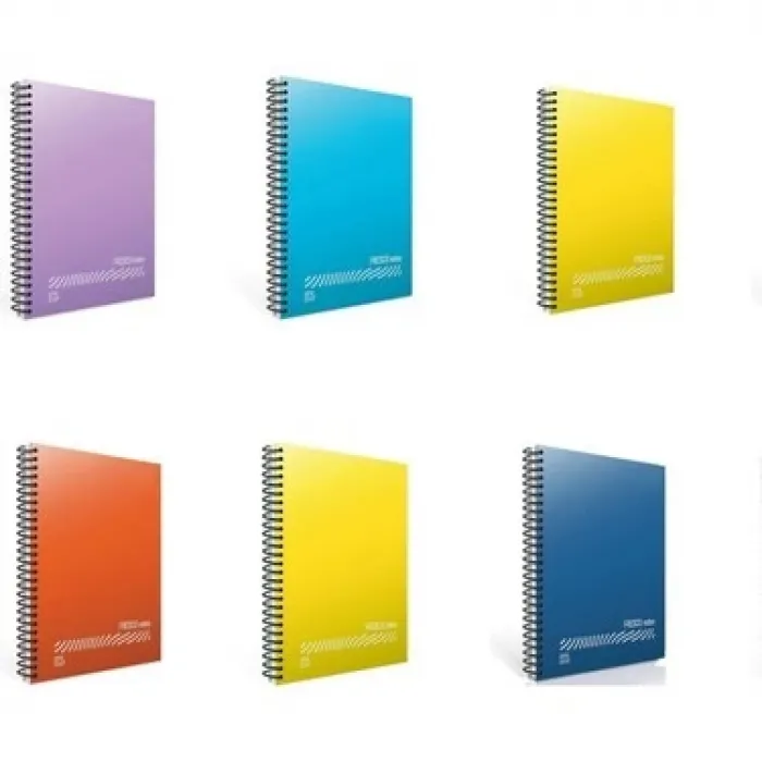 Gıpta Fresco Spiralli Plastik Kapak Defter A4 144 YP Kareli