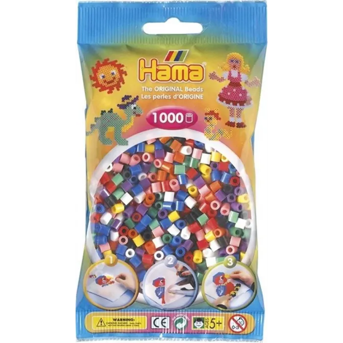 Hama Boncuk Midi 1.000’lik poşet - 10 Renk 207-00