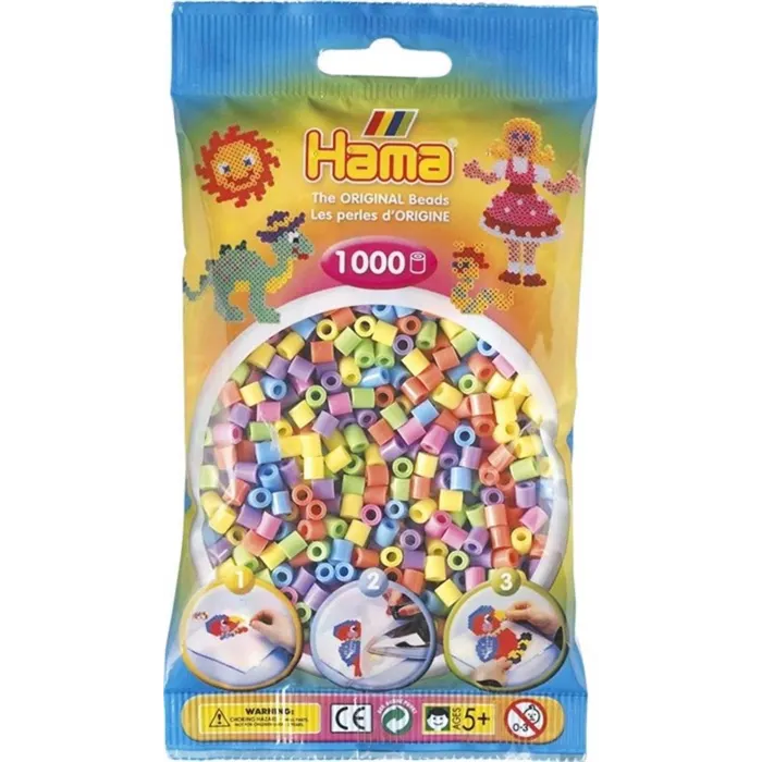 Hama Boncuk Midi 1.000’lik poşet - Pastel Renkler 207-50