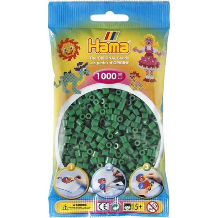 Hama Boncuk Midi 1.000’lik poşet - Yeşil 207-10