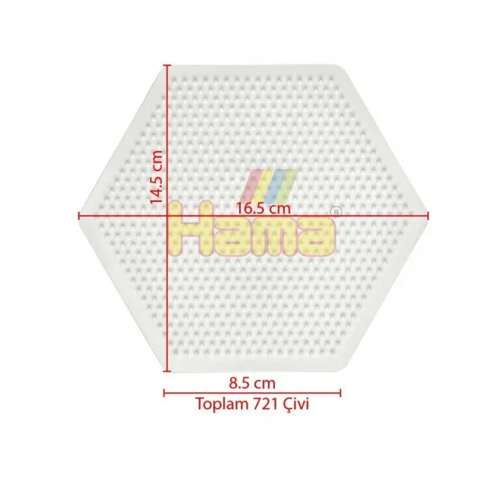 Hama Boncuk Midi Tabla - Büyük Altıgen - Şeffaf (HA276-TR)