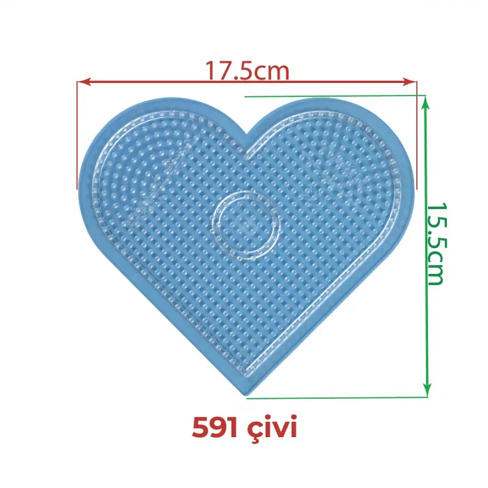 Hama Boncuk Midi Tabla - Büyük Kalp (HA233)