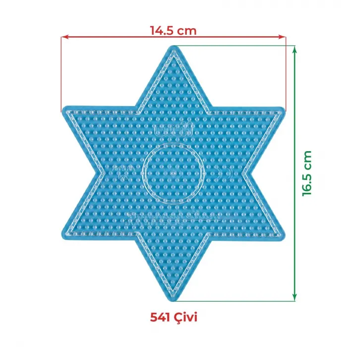 Hama Boncuk Midi Tabla - Büyük Yıldız (HA269)