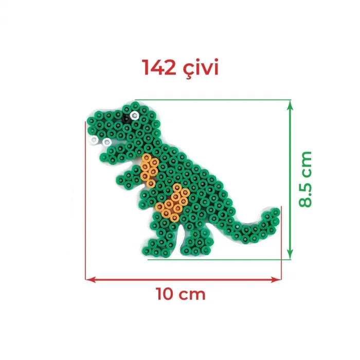 Hama Boncuk Midi Tabla - Küçük Dinozor (HA322)