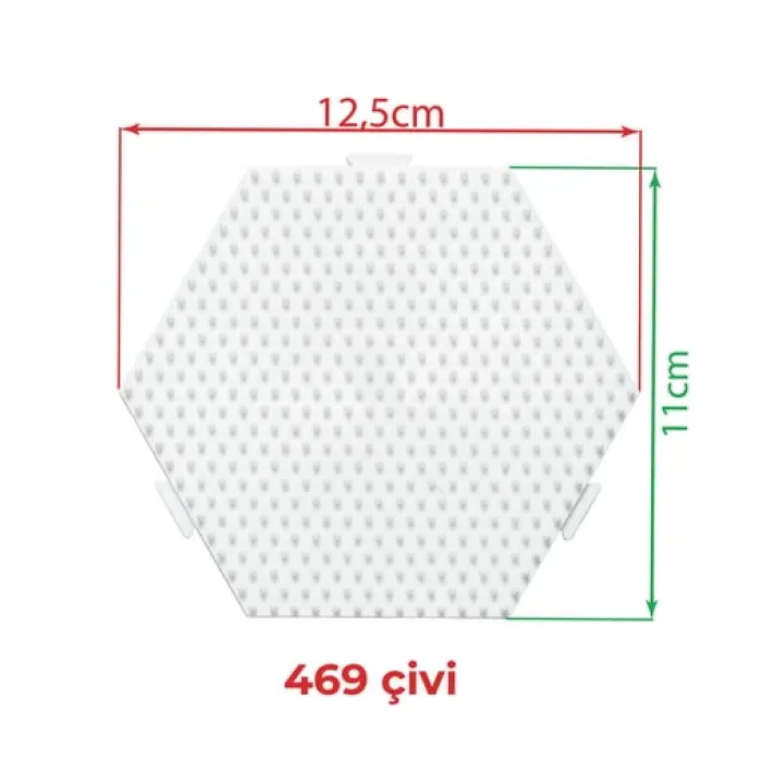 Hama Boncuk Midi Tabla - Orta Boy Altıgen (HA329) (Birbirine Eklenebilen)