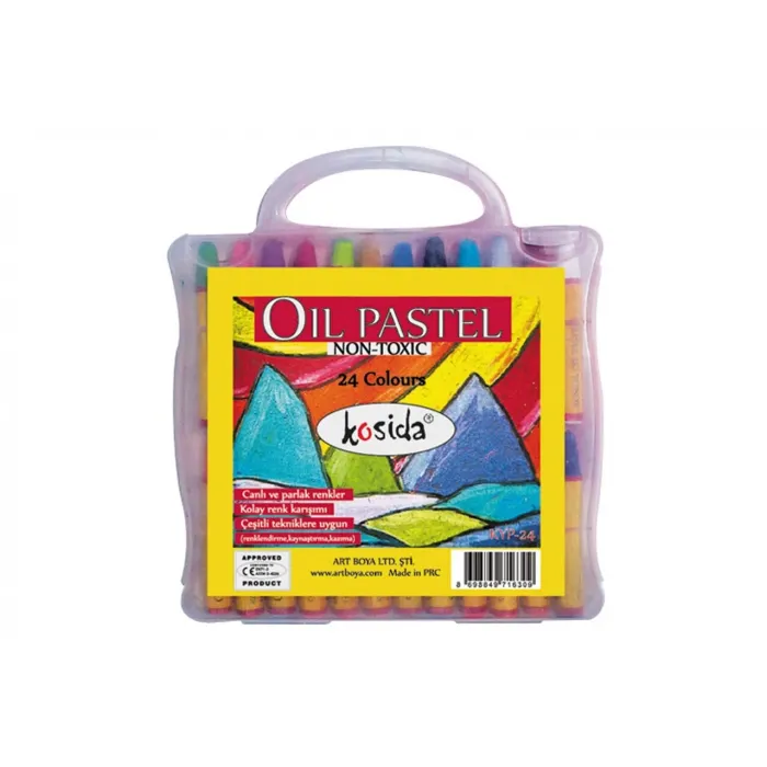 Kosida Yağlı Pastel Boya 24 Renk Çantalı