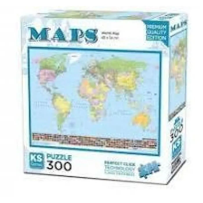 Ks Games Puzzle Dünya Haritası 300 Parça 19264