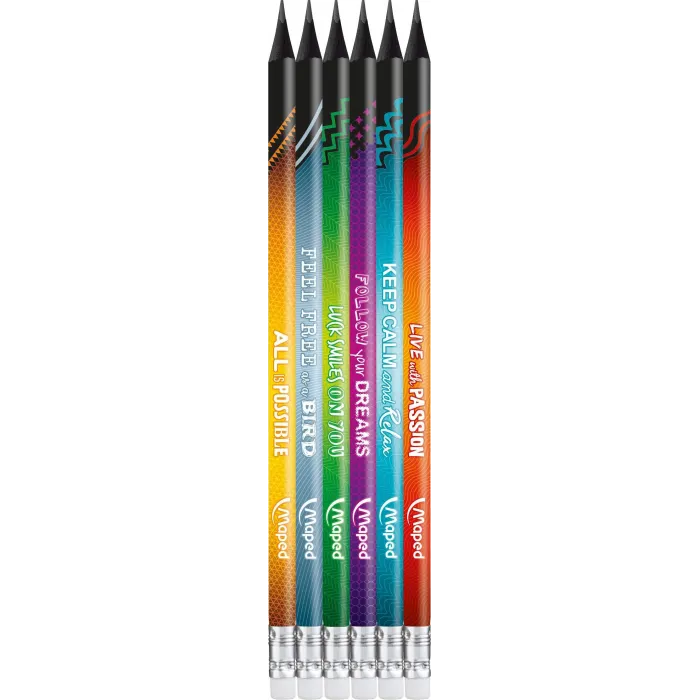 Maped Kurşun Kalem Silgili Siyah Pep S Energy