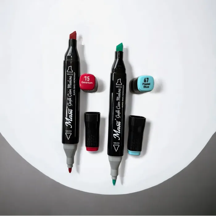 Masis Grafik Çizim Markörü İki Uçlu 120 Renk PP