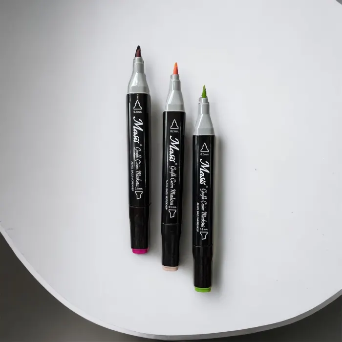 Masis Grafik Çizim Markörü İki Uçlu 120 Renk PP