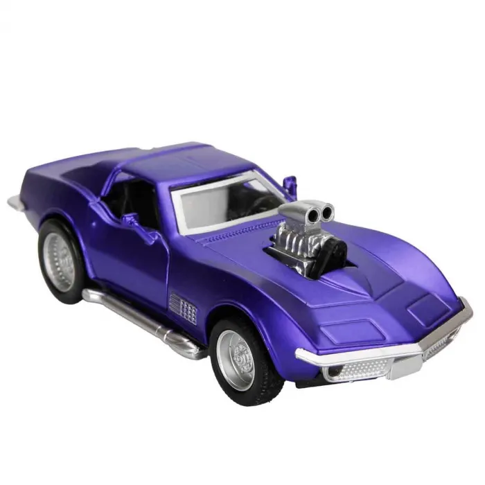 Maxx Wheels Muscle Sesli ve Işıklı Die Cast Çek Bırak Araba - Mor