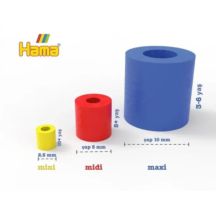 Midi Boncuk 1.000lik - Neon Renkler HA207-51, one size