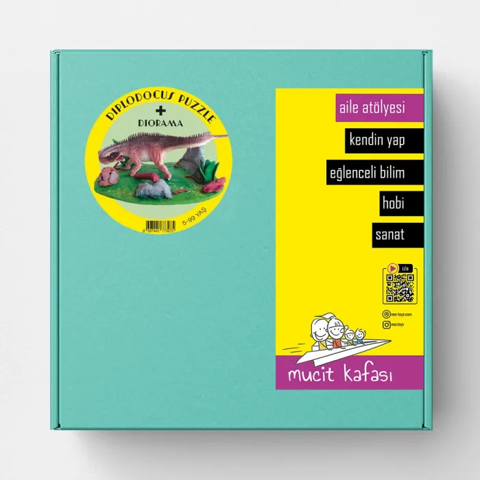 Mucit Kafası Diplodocus Puzzle Diorama
