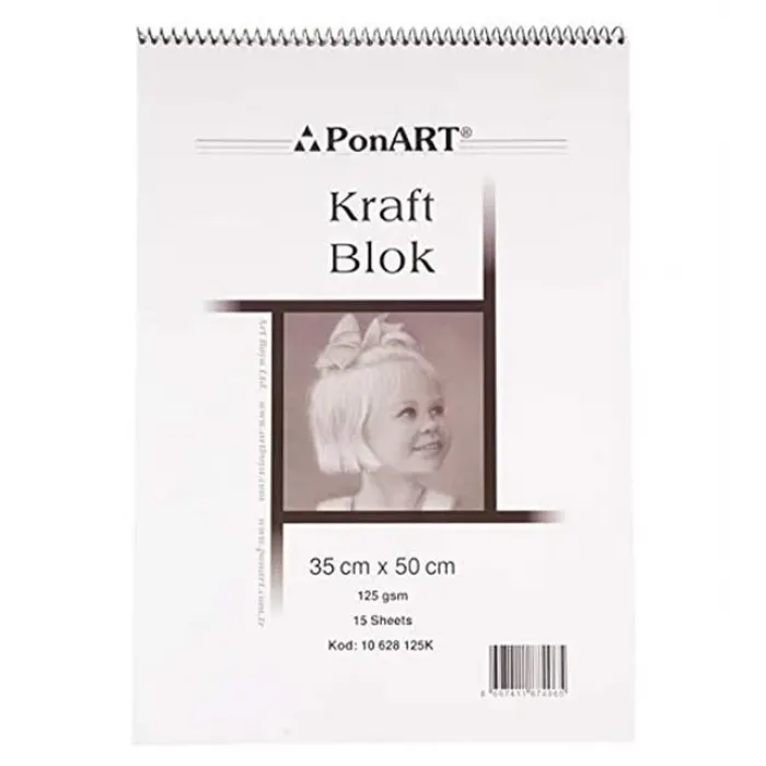 PONART Kraft Blok125Gr 35x50 15 Sayfa