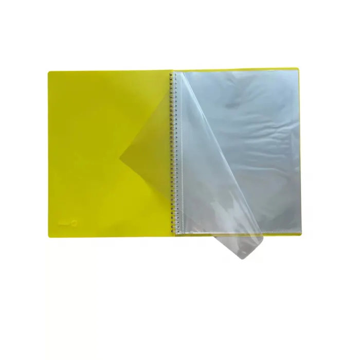 Spiralli Sunum Dosyası 40 Yaprak Spiralli Sunum Dosyası, Sarı