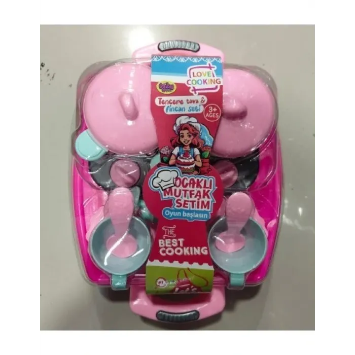 Tepsili ve Ocaklı Mutfak Setim - (Plastik) Tencere -Tava ve Fincan Seti