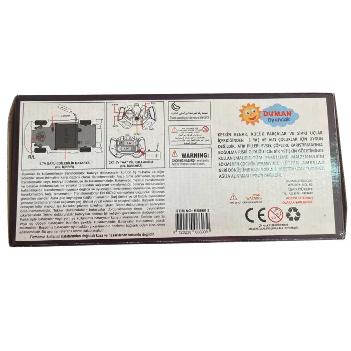 Duman Çıkartan Şarjlı Kumandalı Kuzgun Araba