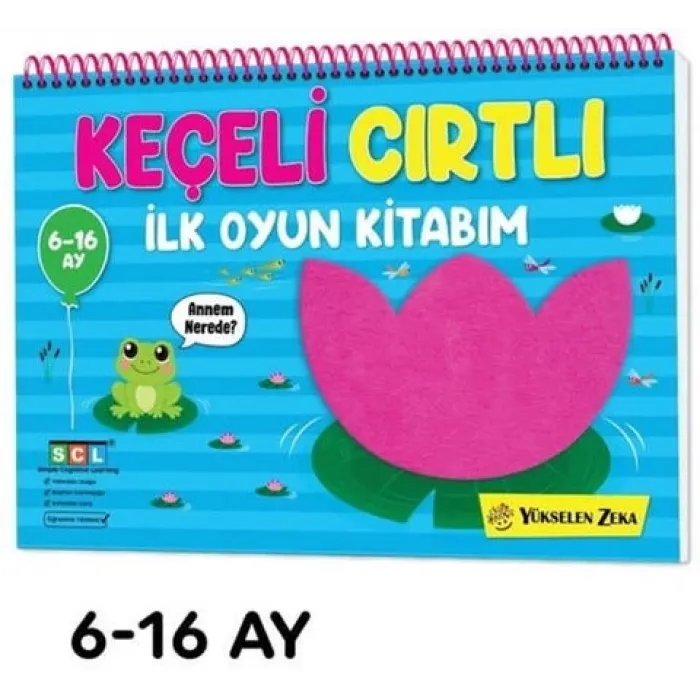 YÜKSELEN ZEKA 6-16 Ay İlk Cırt Cırtlı Keçeli Etkinlik Kitabım - İlk Oyun Kitabım