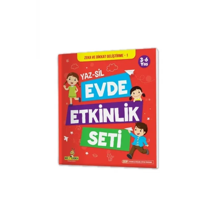 YÜKSELEN ZEKA EVDE ETKİNLİK SETİ YAZ-SİL 3-6 YAŞ